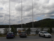 Kävimme ihastelemassa myös Ukkohallan maisemia. Siellä oli jopa rata vesisuksilla ajelua varten. Venettäkään siinä ei tarvitse!